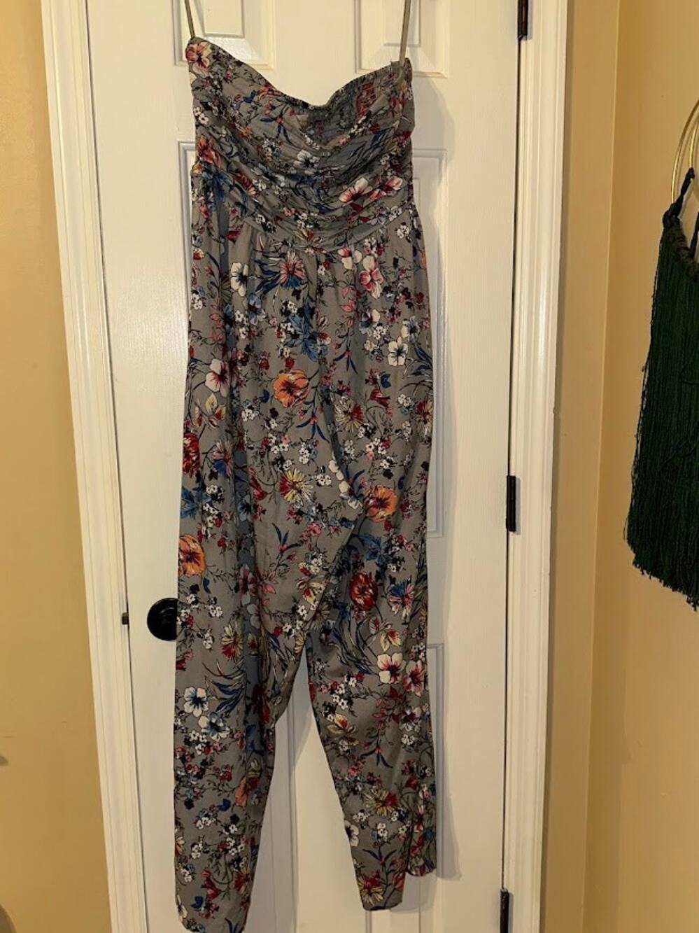 Band of Gypsies Large Floral Strapless Jumpsuit